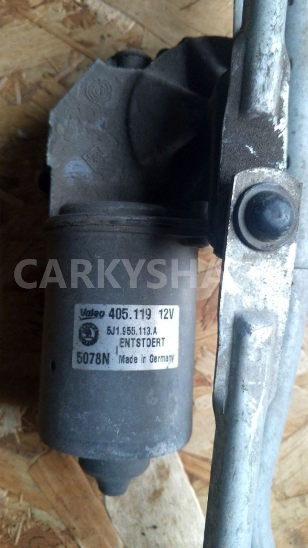 Трапеция дворников с моторчиком Skoda Fabia 2 Skoda Fabia оригинальный номер 5J1955113A