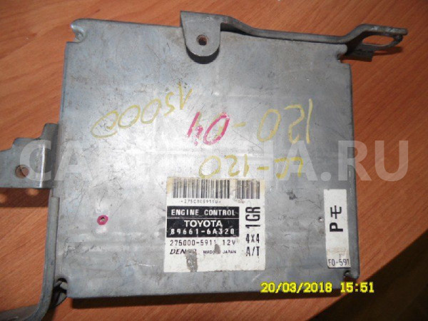 Блок управления двигателем Toyota Prado J120 1GRFE Toyota Land Cruiser оригинальный номер 896616A320
