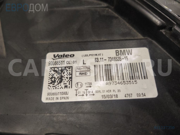Фара BMW X1 F48 (2015—2019) BMW X1 оригинальный номер 63 11 7 346 535