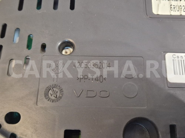Панель приборов VW Polo 5 (1.6 МКПП) 6RU920860B Volkswagen Polo оригинальный номер 6RU920860B