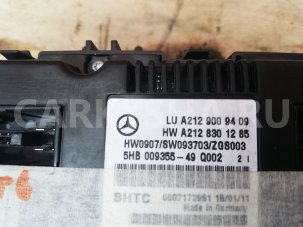 Блок управления климат-контролем A2129009409 Mercedes-Benz E-Class W212 Mercedes-Benz E-klasse оригинальный номер A2129009409