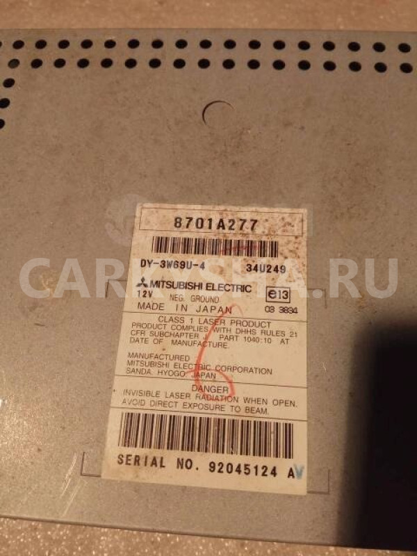 Магнитола Mitsubishi Lancer CY2A 4A91 1.5 2008 (б/у) Mitsubishi Lancer оригинальный номер 8701A277