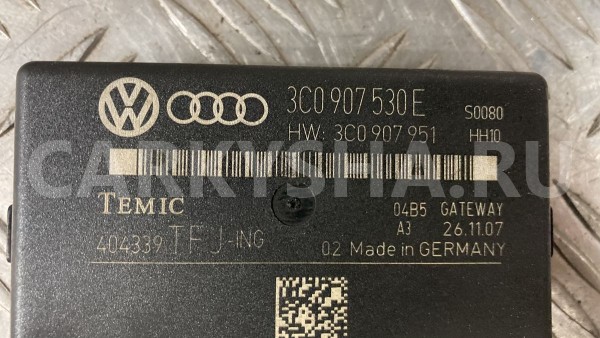 Блок управления GateWay Volkswagen Passat B6 Volkswagen Passat оригинальный номер 3C0907530E