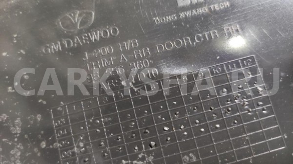 Обшивка задней правой двери Шевроле Лачетти Chevrolet Lacetti оригинальный номер 96556360