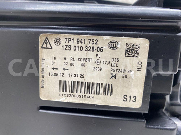 Фара правая VW Touareg NF Volkswagen Touareg оригинальный номер 7P1 941 752