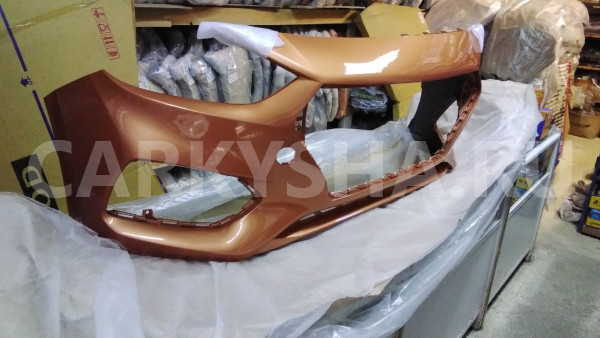 Бампер передний   17-20 ораньжевый sn4 Hyundai Solaris II – седан оригинальный номер 86511H5000