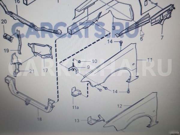 Кронштейн крыла левый Volvo S40 Volvo S40 