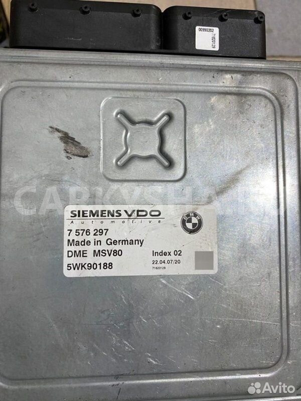 Блок управления двигателем BMW 5 E60 N52B30 2007 BMW 5er оригинальный номер 12 14 7 576 297