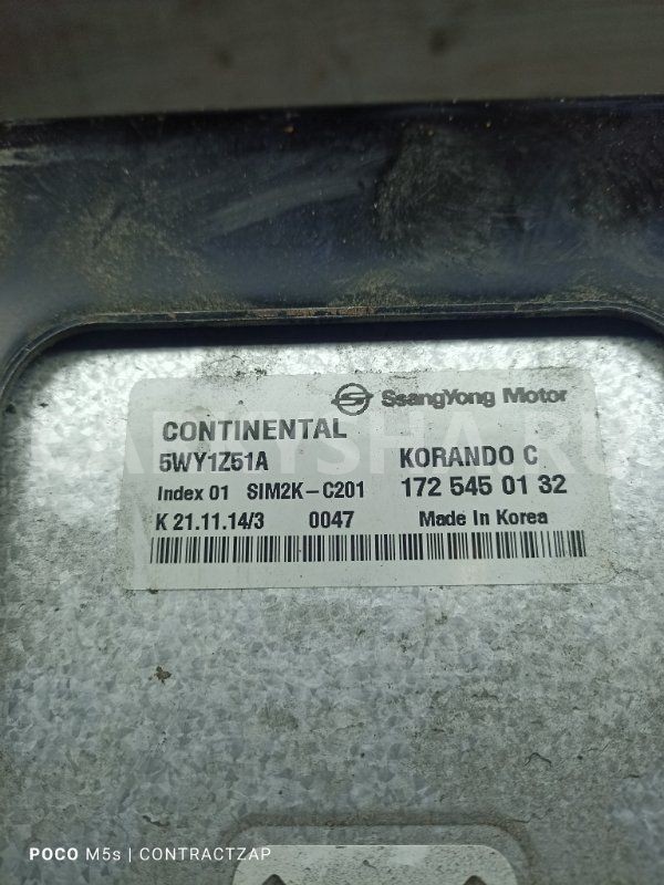 ЭБУ,для ссангёнг сангёнг актион нью 2,0 (бензин) Ssang Yong Actyon оригинальный номер 1725450132