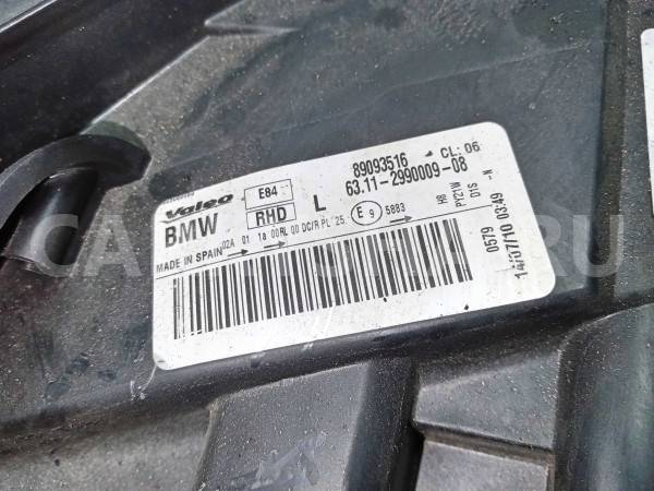 Название детали Фара левая Модель BMW X1 E84 BMW X1 оригинальный номер 63112993493