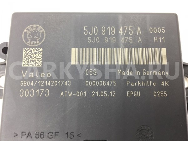 Блок парктроников Skoda Yeti 5L CBZB 2011 Skoda Yeti 