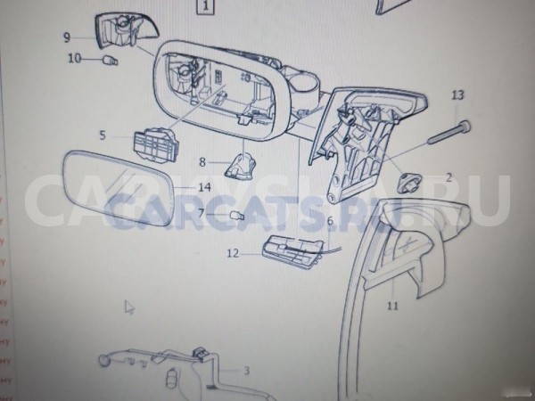 Зеркальный элемент правый Volvo S40 Volvo S40 