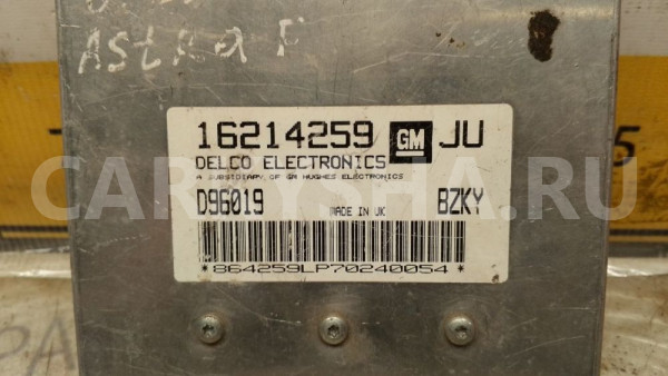 Блок управления двигателем Opel Astra F 16214259 Opel Astra оригинальный номер 16214259
