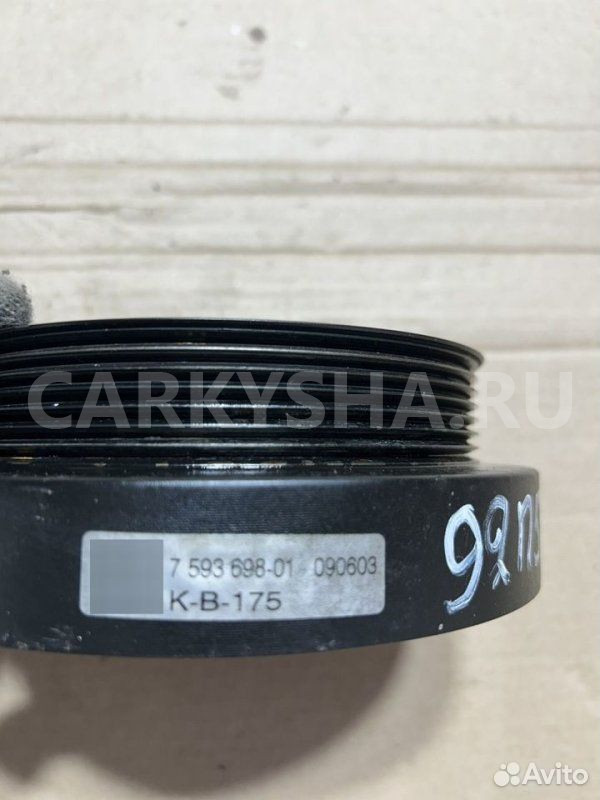Шкив коленвала BMW 3 E92 N54B30 2009 BMW 3er оригинальный номер 11 22 7 558 083
