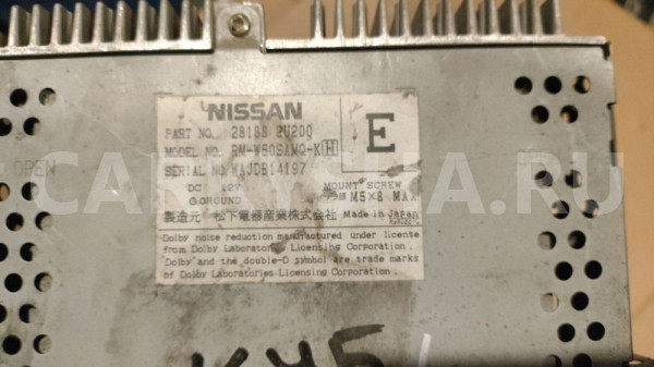 Магнитола штатная Nissan Cube 1 Nissan Cube оригинальный номер 281882U200