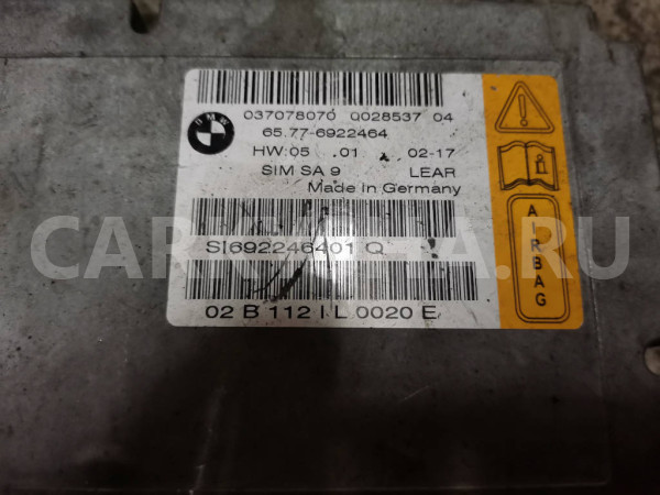 Блок управления airbag BMW 7 E65/66 BMW 7er оригинальный номер 65776922464