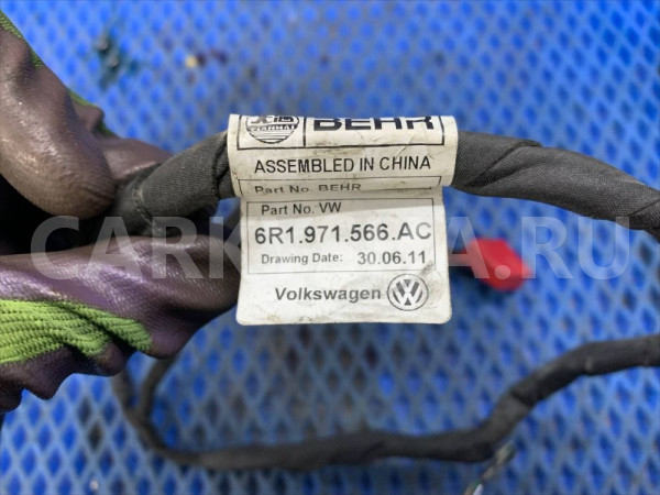 Проводка отопителя Volkswagen Polo 5 Volkswagen Polo оригинальный номер 6R1971566AC